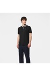 Weekend Offender Mens Black Tipasa Jacquard Rib Polo Shirt