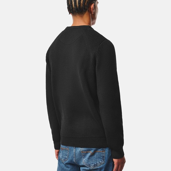 Weekend Offender Mens Black Morello Rib Crew Jumper main image