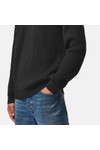 Weekend Offender Mens Black Morello Rib Crew Jumper