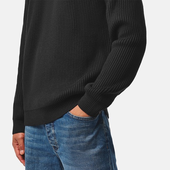 Weekend Offender Mens Black Morello Rib Crew Jumper main image