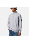 Weekend Offender Mens Grey Kraviz Half Zip Jumper