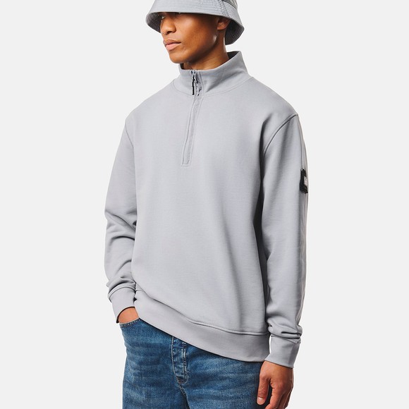 Weekend Offender Mens Grey Kraviz Half Zip Jumper main image