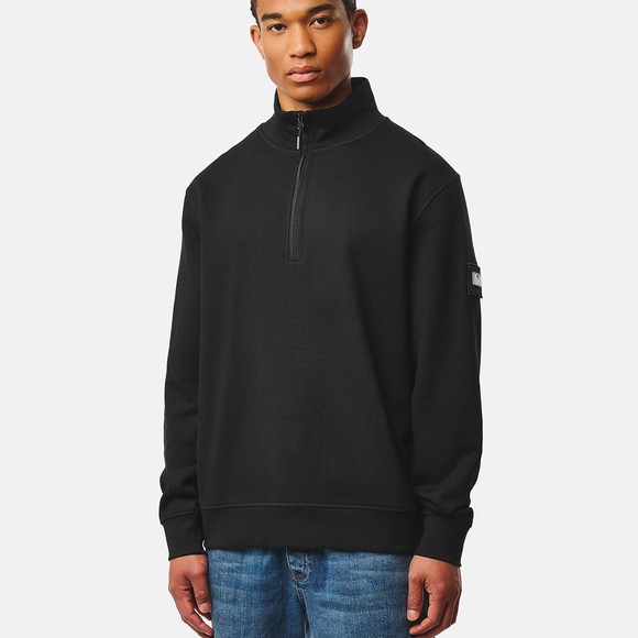Weekend Offender Mens Black Kraviz Half Zip Jumper
