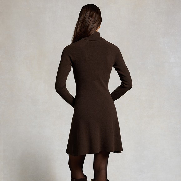 Holland Cooper Womens Brown Aspen Knitted Dress #4