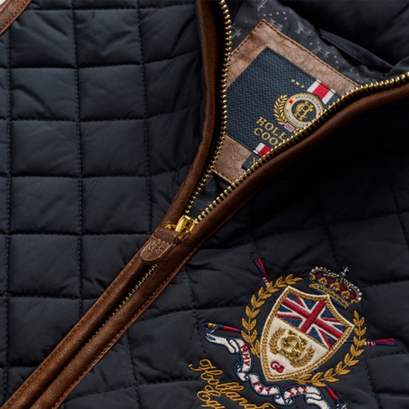 Holland Cooper Womens Blue Boughton Diamond Quilt Gilet #3