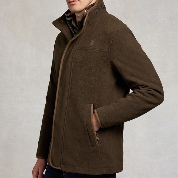 Holland Cooper Mens Green Fleece Field Jacket #3