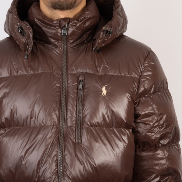 Polo Ralph Lauren Mens Brown Gorham Glossed Down Jacket #3