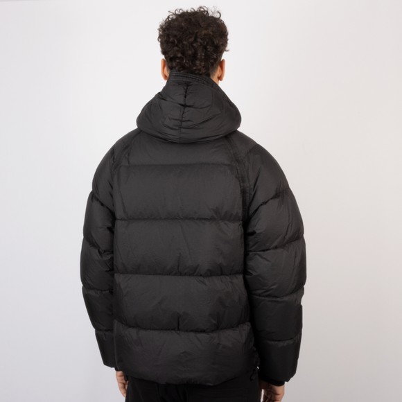 C.P. Company Mens Black Down Shield Lens Hooded Puffer Jacket #4