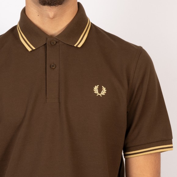 Fred Perry (Reissues) Mens Brown Tipped Polo #3