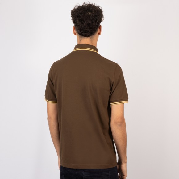 Fred Perry (Reissues) Mens Brown Tipped Polo #4