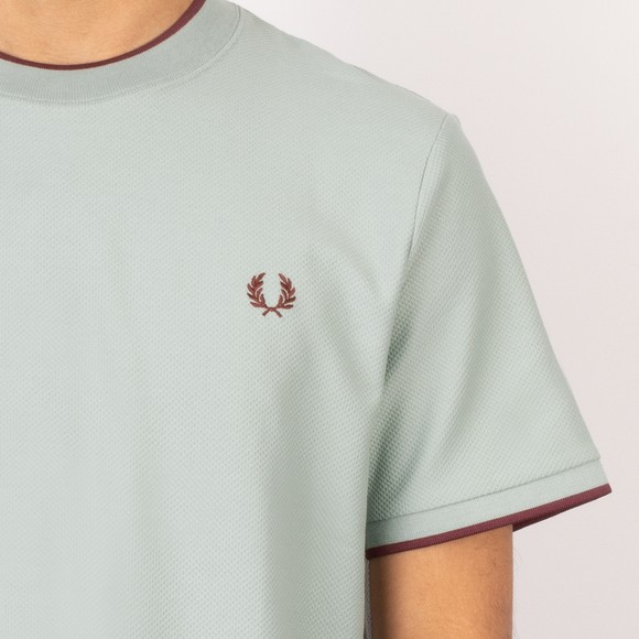 Fred Perry Mens Blue Tipped Pique T-Shirt #3