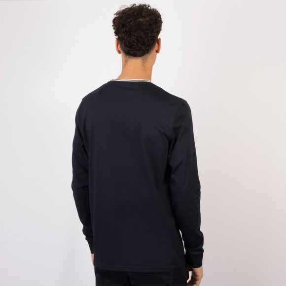 Fred Perry Mens Blue L/S Twin Tipped T-shirt #4