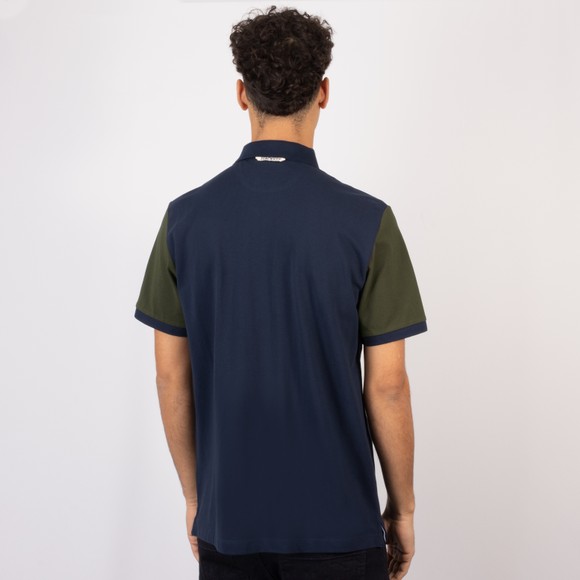 Hackett Mens Blue Heritage Union Jacket Polo Shirt main image