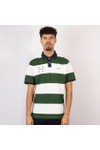 Hackett Mens Green Heritage H Stripe Polo