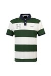 Hackett Mens Green Heritage H Stripe Polo