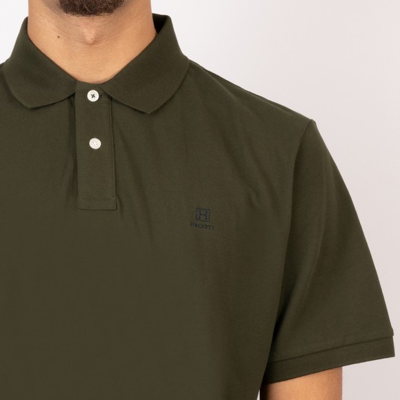 Hackett Mens Green Heritage Small Logo Polo Shirt main image