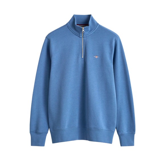 Gant Mens Blue Shield Quarter Zip Sweatshirt main image