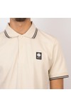 Pretty Green Mens Beige Rayner Polo
