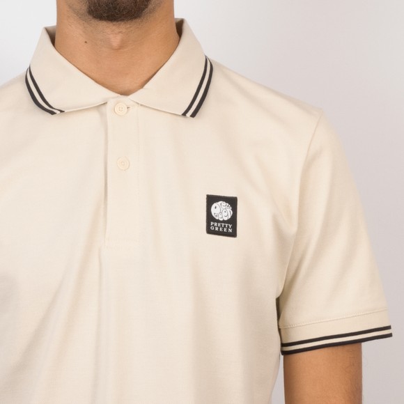 Pretty Green Mens Beige Rayner Polo main image