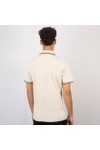 Pretty Green Mens Beige Rayner Polo