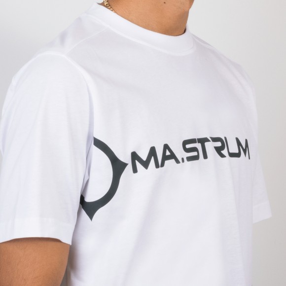 Ma.Strum Mens White Scunner Logo T-shirt #3