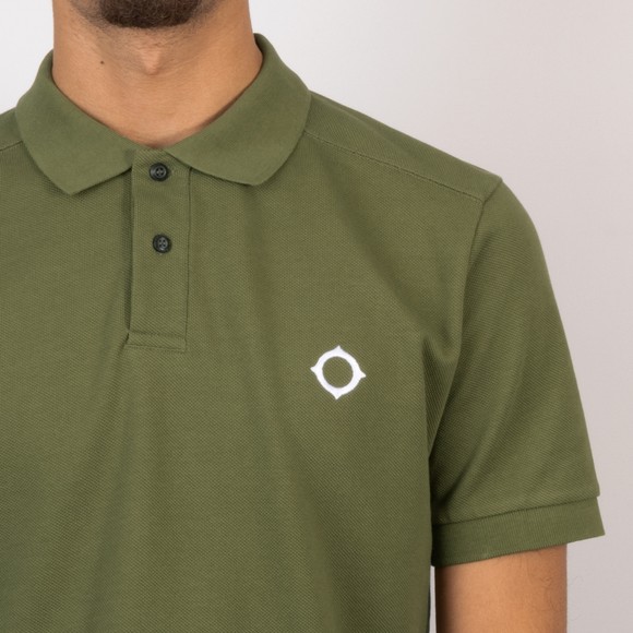 Ma.Strum Mens Green Pique Polo Shirt #3