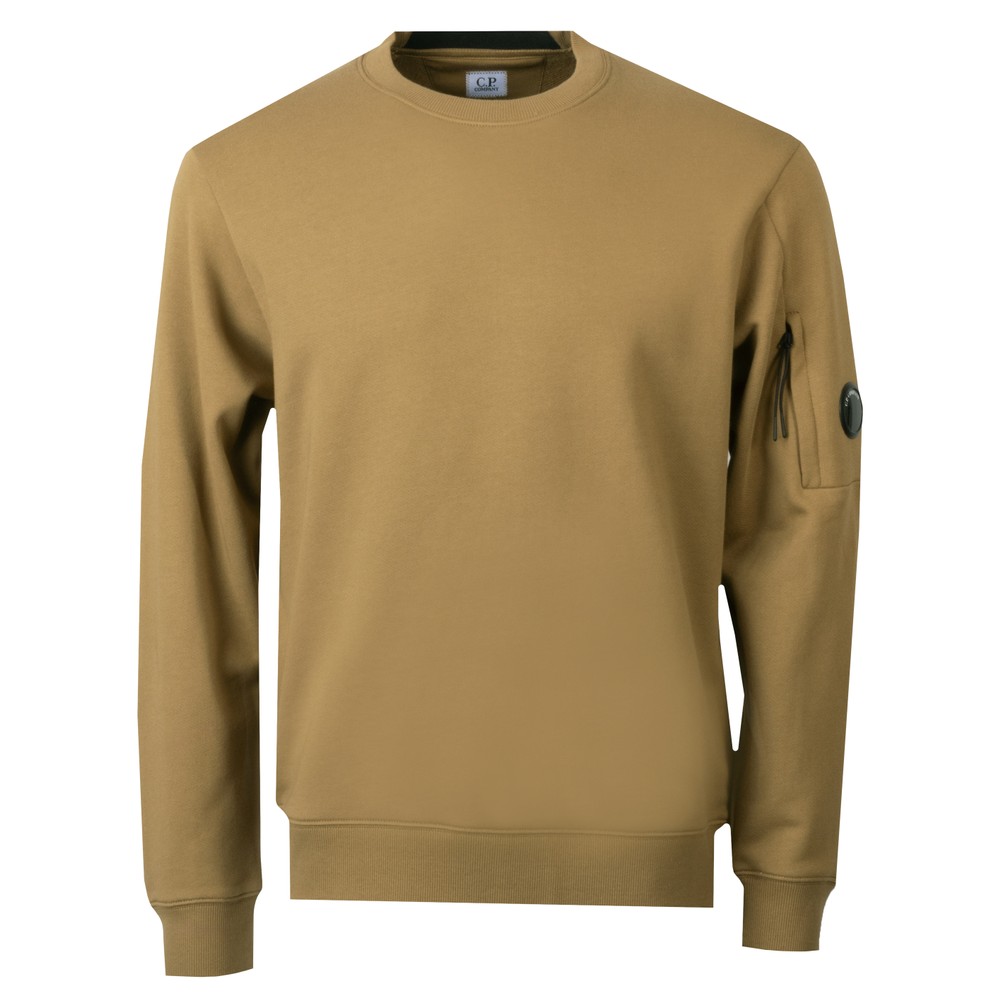 Diagonal Raised Fleece Lens Crew Neck Sweatshirt