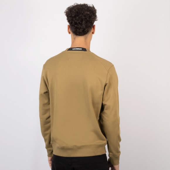 C.P. Company Mens Bronze Diagonal Raised Fleece Lens Crew Neck Sweatshirt #4