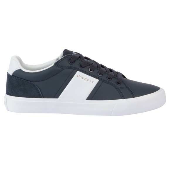 Hackett Mens Blue Blake Handles Leather Trainer main image