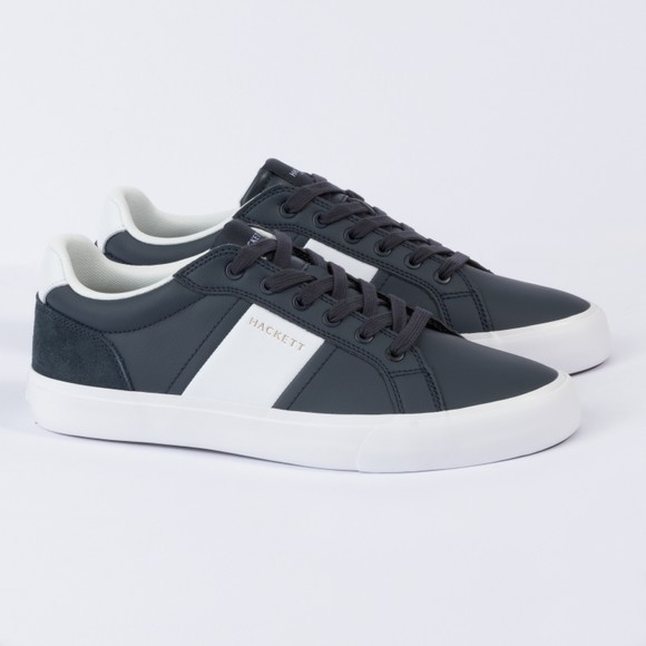 Hackett Mens Blue Blake Handles Leather Trainer main image