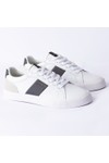 Hackett Mens White Blake Handles Leather Trainer