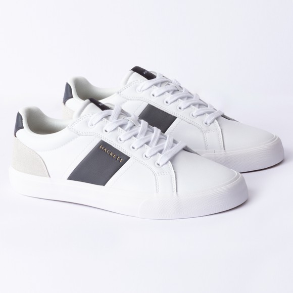 Hackett Mens White Blake Handles Leather Trainer main image