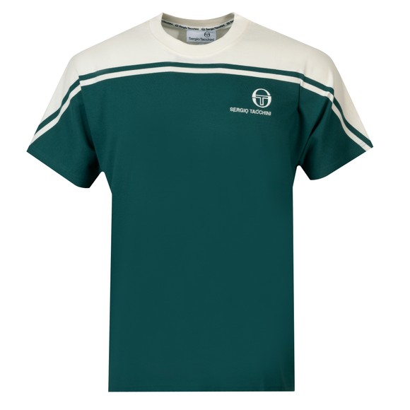 Sergio Tacchini Mens Green New Young Line T-Shirt
