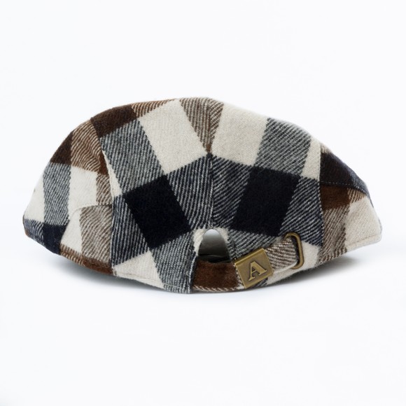 Aquascutum Mens Blue Merino Flat Cap #3