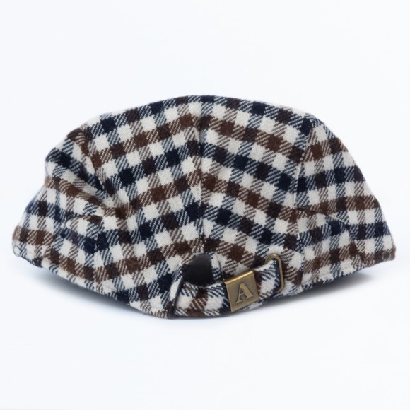 Aquascutum Mens Blue Merino Flat Cap #3