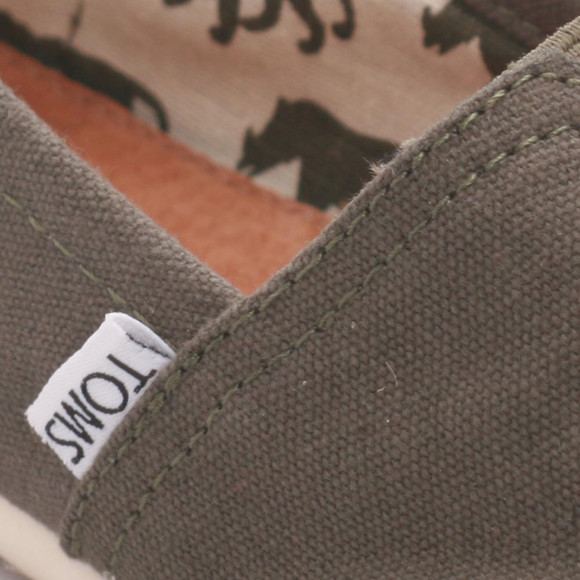 Toms Mens Green Classic Canvas Espadrilles main image