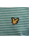 Lyle & Scott Mens Turquoise Lyle & Scott Acid Mint Fine Stripe Polo