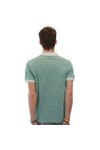 Lyle & Scott Mens Turquoise Lyle & Scott Acid Mint Fine Stripe Polo