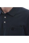Pretty Green Mens Blue Pretty Green Chest Badge With Pocket Navy Polo
