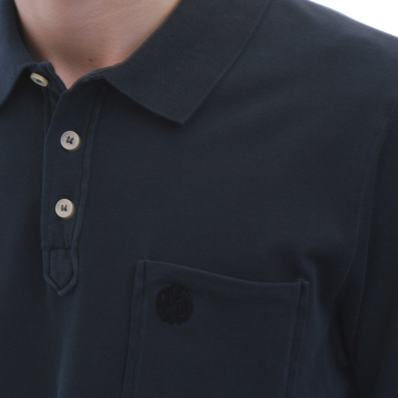 Pretty Green Mens Blue Pretty Green Chest Badge With Pocket Navy Polo main image