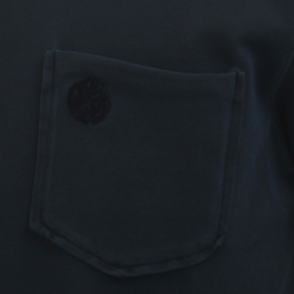 Pretty Green Mens Blue Pretty Green Chest Badge With Pocket Navy Polo main image