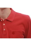 Pretty Green Mens Red Pretty Green Chest Badge With Pocket Chilli Polo