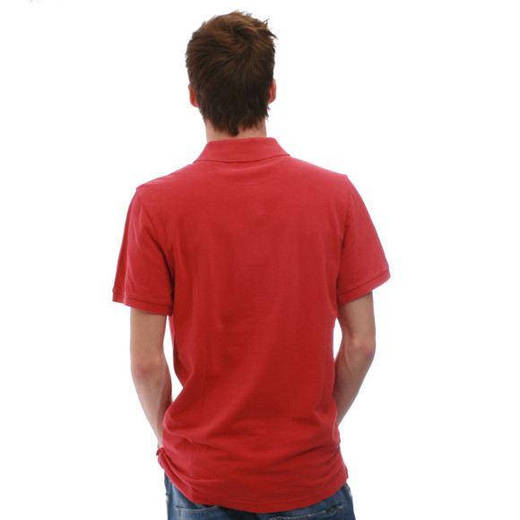 Pretty Green Mens Red Pretty Green Chest Badge With Pocket Chilli Polo main image