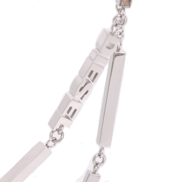 Diesel Womens Grey Diesel Stainless Steel Cubed Necklace #3