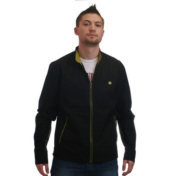 Pretty Green Mens Black Pretty Green Black/Lime Monkey Jacket main image