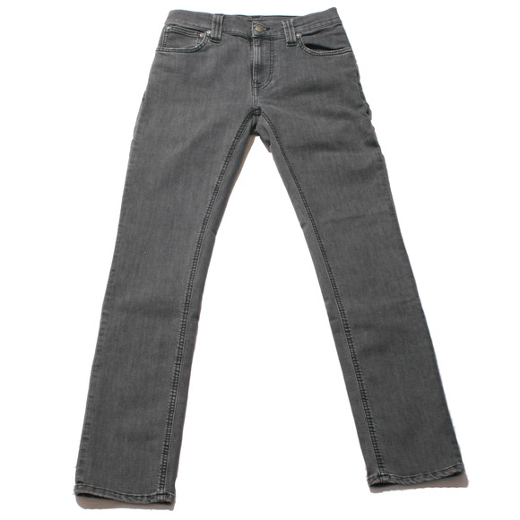 Nudie Jeans Mens Grey Nudie Faded Black Thin Finn Dry Stretch Jean main image