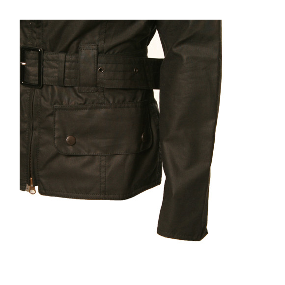 Barbour Lifestyle Womens Black International Short Wax Jacket main image