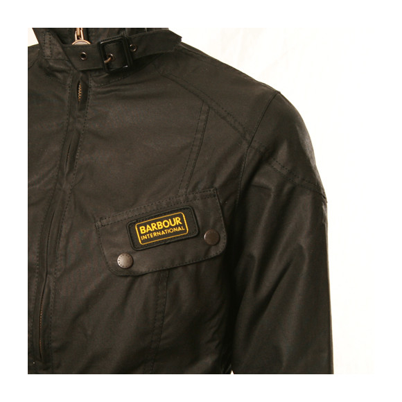 Barbour Lifestyle Womens Black International Short Wax Jacket main image