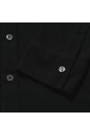 Pretty Green Mens Black Pretty Green Long Sleeve Pique Polo Shirt