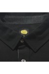 Pretty Green Mens Black Pretty Green Long Sleeve Pique Polo Shirt